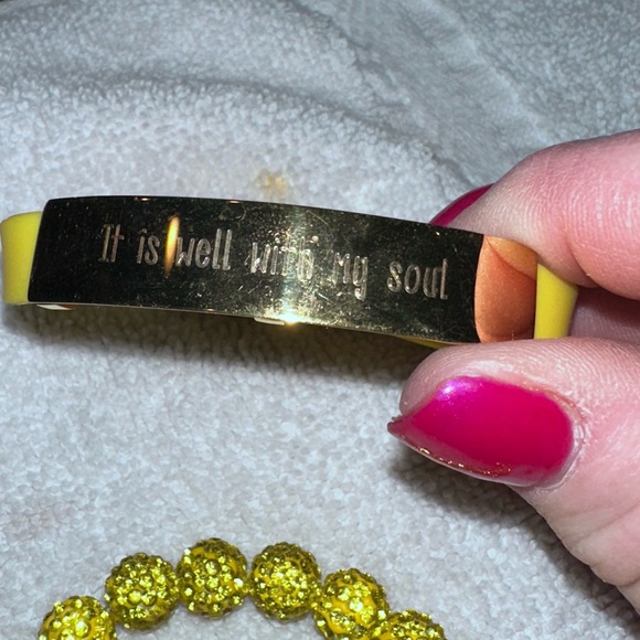 Yellow Rustic Cuff Set - Picture 3 of 3